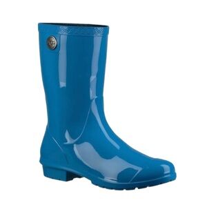 Ugg Sienna Waterproof Rain Boots Size 9M Glossed Turquoise